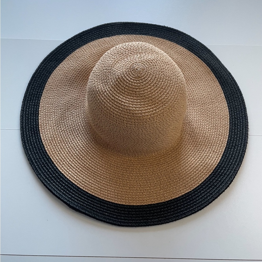 Tan and Black Sun Hat